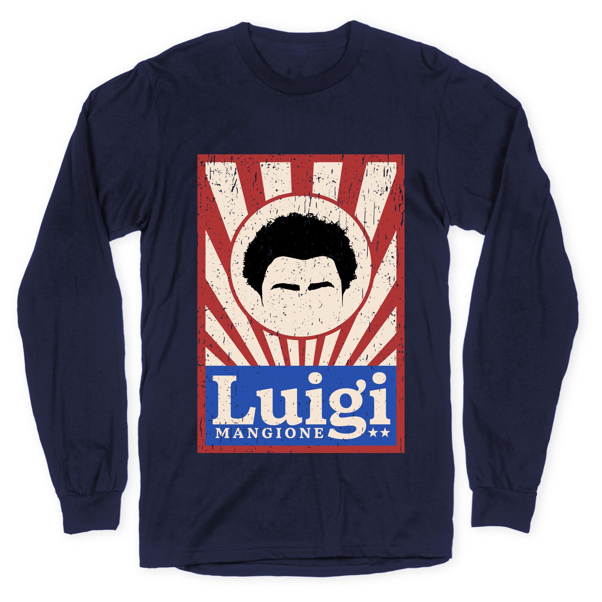 Luigi Mangione Campaign Poster Longsleeve Tee